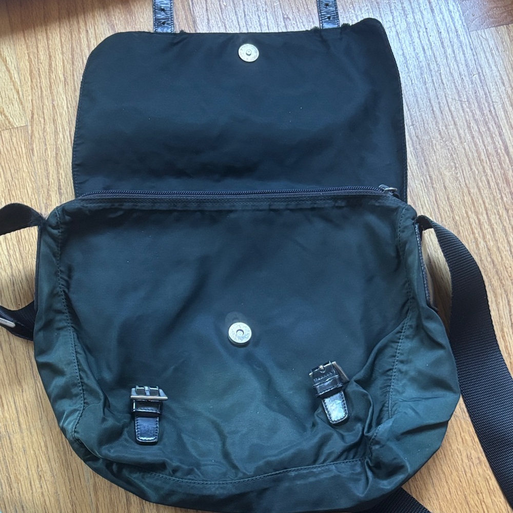 Prada Dark Green Nylon Messenger Bag - Picture 4 of 17